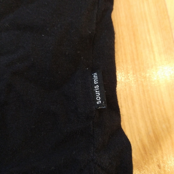 7 y.o. Souris Mini noir Blanc sequin t shirt bell sleeves - Picture 2 of 6